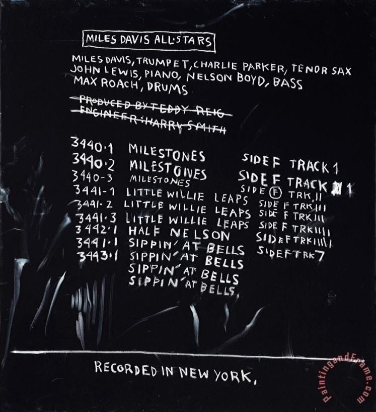 Jean-michel Basquiat Discography Two, 1983 Art Print