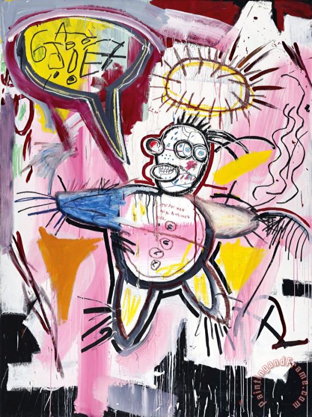 Donut Revenge, 1982 painting - Jean-michel Basquiat Donut Revenge, 1982 Art Print