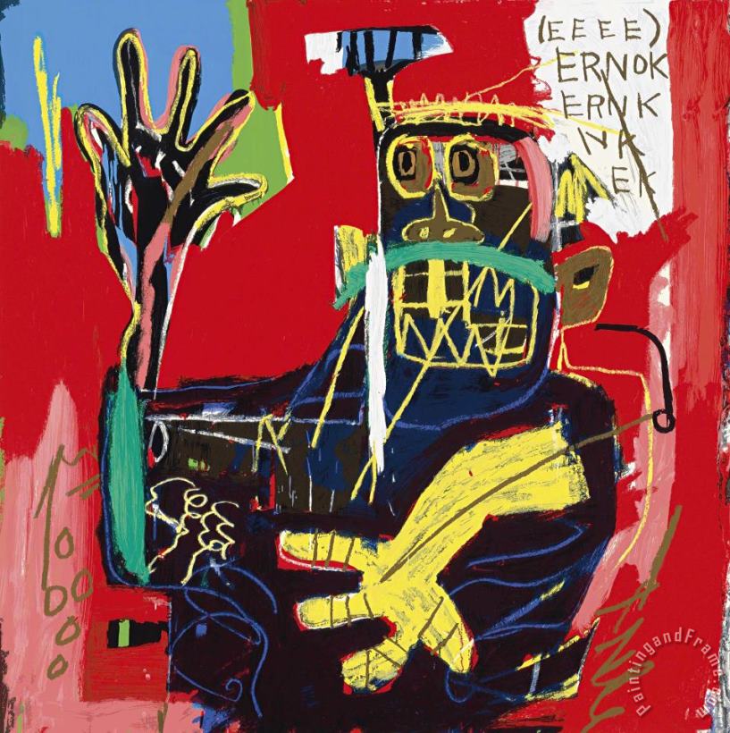 Ernok, 1982 painting - Jean-michel Basquiat Ernok, 1982 Art Print
