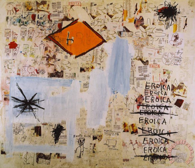 Jean-michel Basquiat Eroica Art Painting