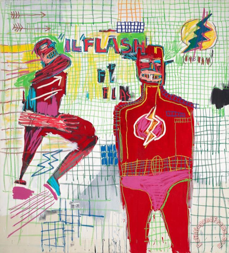 Jean-michel Basquiat Flash in Naples, 1983 Art Print