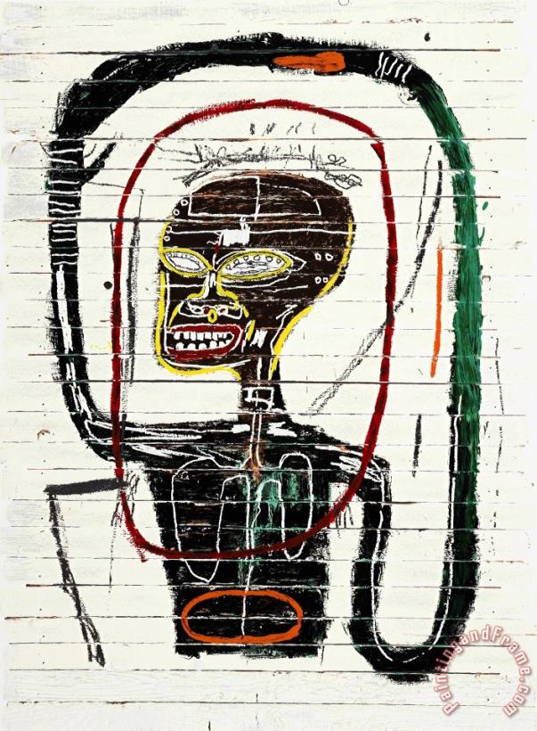 Flexible, 1984 painting - Jean-michel Basquiat Flexible, 1984 Art Print
