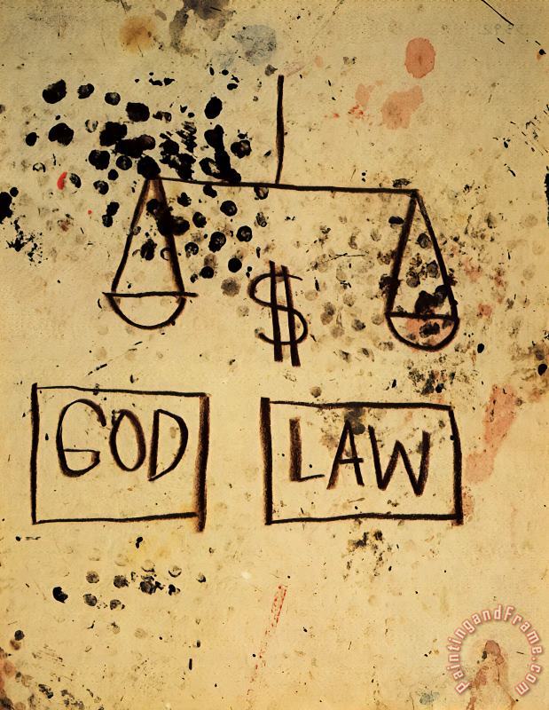 God Law painting - Jean-michel Basquiat God Law Art Print