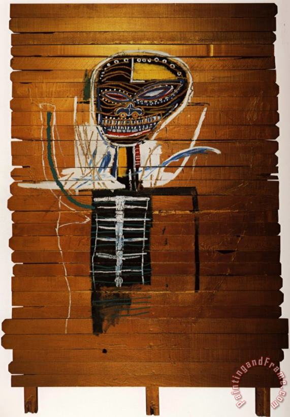 Jean-michel Basquiat Gold Griot Art Print
