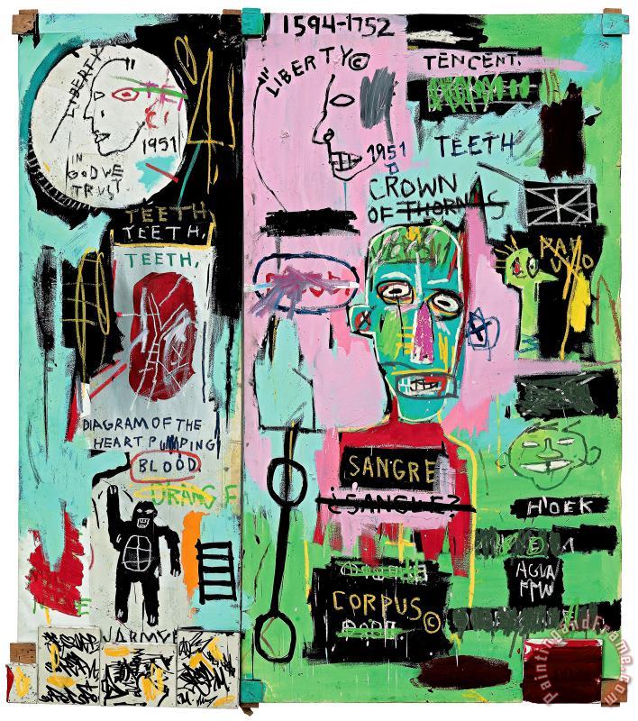 In Italian painting - Jean-michel Basquiat In Italian Art Print