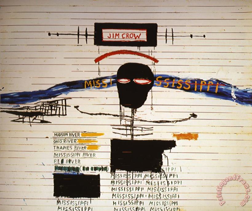 Jean-michel Basquiat Jim Crow Art Painting