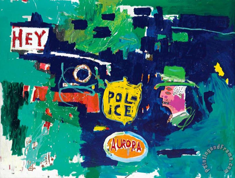 Jean-michel Basquiat Love Dub for a 1987 Art Painting