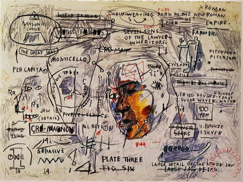 Jean-michel Basquiat Monticello Art Painting