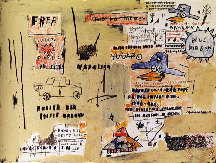 Jean-michel Basquiat Napoleon Stereotype As Portrayed Art Print