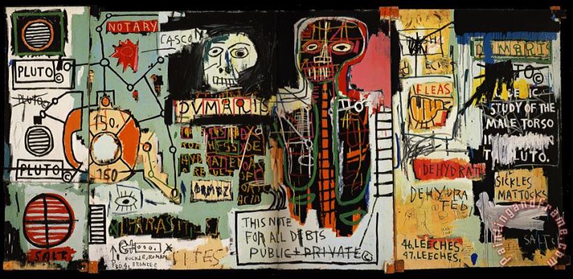 Notary painting - Jean-michel Basquiat Notary Art Print