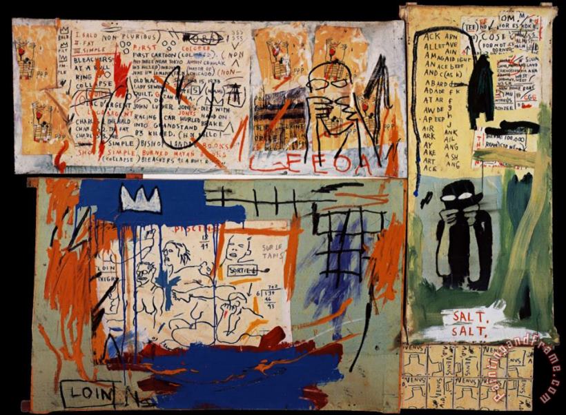 Piscine Versus The Best Hotels painting - Jean-michel Basquiat Piscine Versus The Best Hotels Art Print