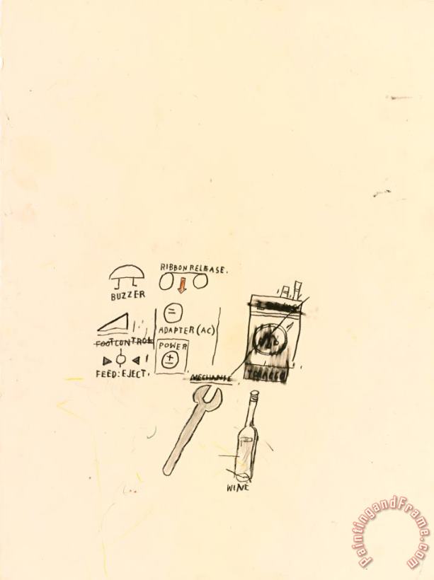 Ribbon Release painting - Jean-michel Basquiat Ribbon Release Art Print