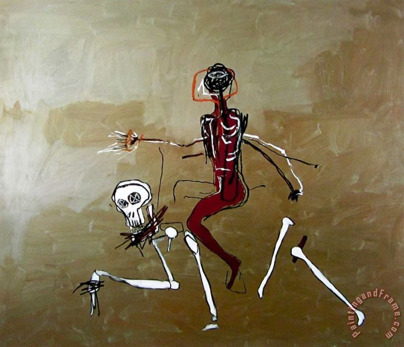 Jean-michel Basquiat Riding with Death (1988), Ca. 2010 Art Painting