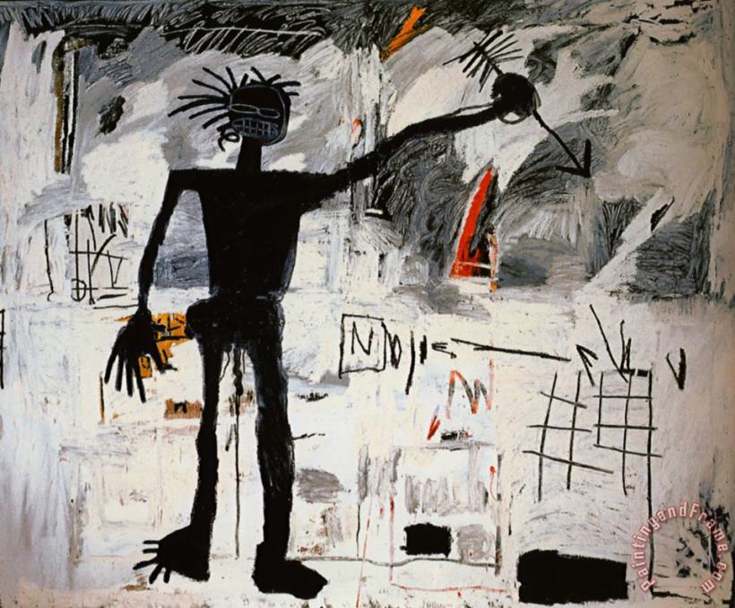 Self Portrait painting - Jean-michel Basquiat Self Portrait Art Print