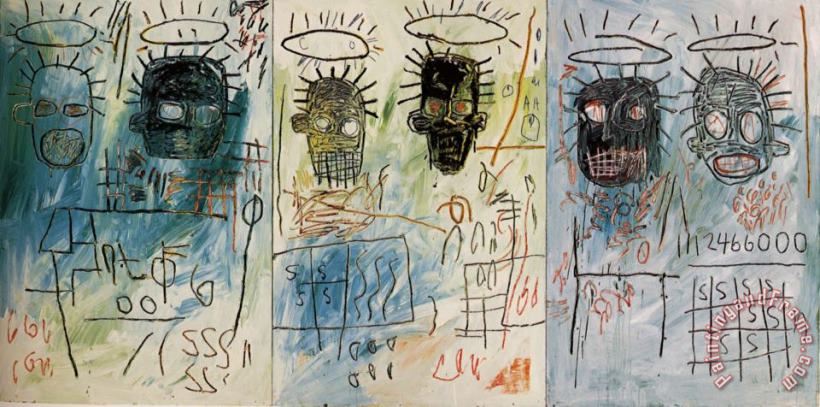 Six Crimee painting - Jean-michel Basquiat Six Crimee Art Print