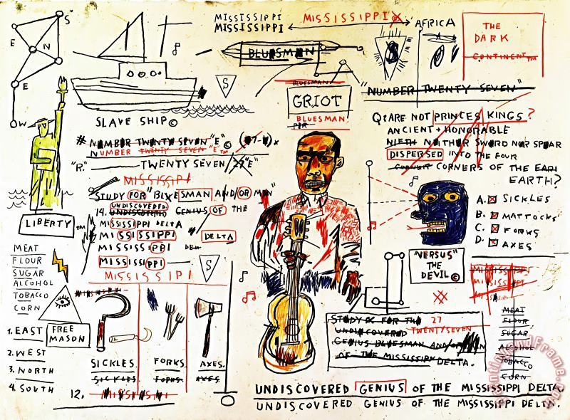 Jean-michel Basquiat Undiscovered Genius Art Painting