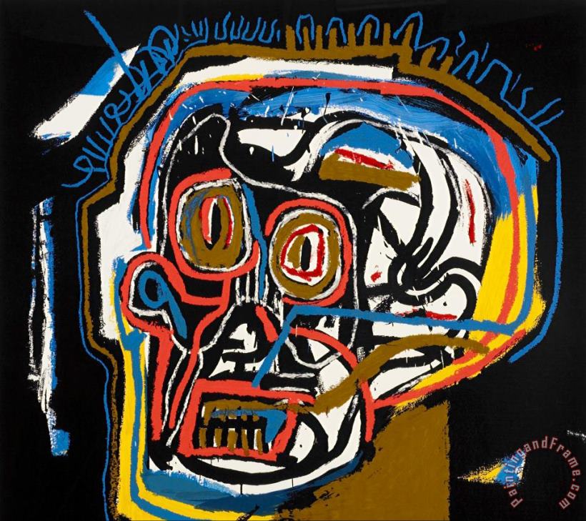 Untitled (head), 1982 painting - Jean-michel Basquiat Untitled (head), 1982 Art Print