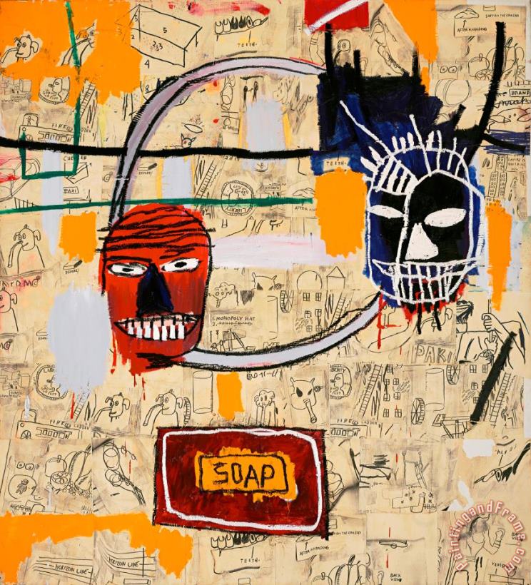 Untitled (soap), 1983 painting - Jean-michel Basquiat Untitled (soap), 1983 Art Print