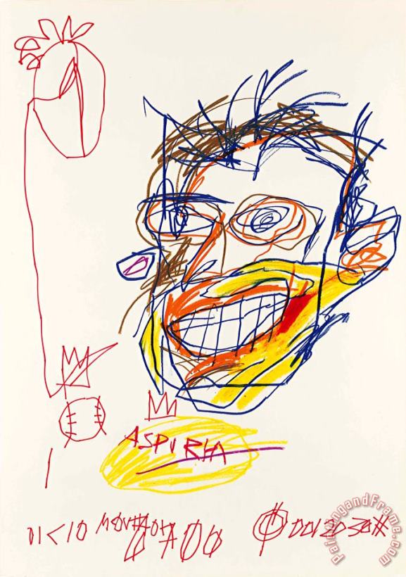 Untitled, 1981 painting - Jean-michel Basquiat Untitled, 1981 Art Print