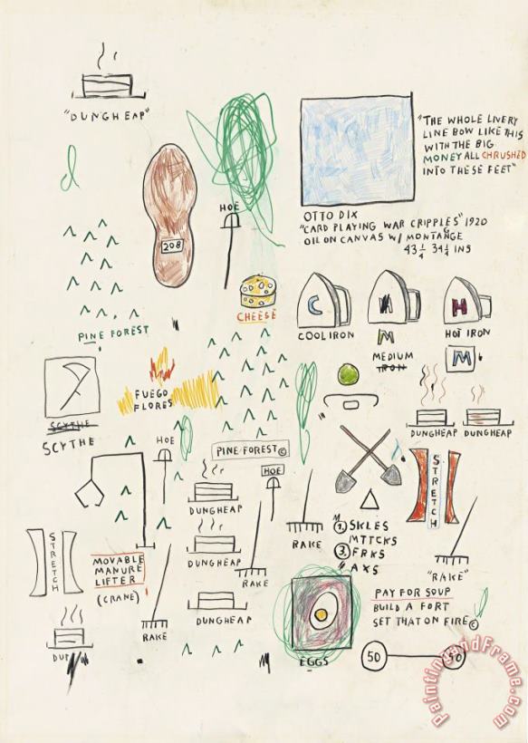 Jean-michel Basquiat Untitled, 1987 Art Painting