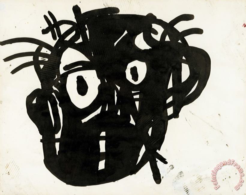 Untitled Head, 1982 painting - Jean-michel Basquiat Untitled Head, 1982 Art Print