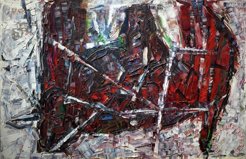 Cathedrale, 1966 painting - Jean-paul Riopelle Cathedrale, 1966 Art Print