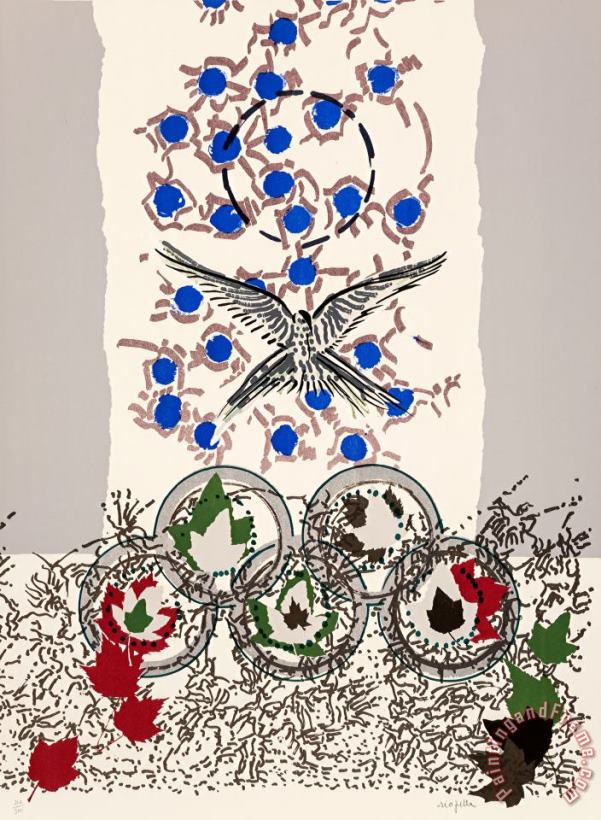 Jean-paul Riopelle Dove, 1988 Art Print