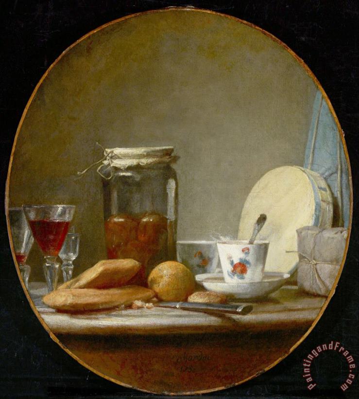 Jar of Apricots painting - Jean-Simeon Chardin Jar of Apricots Art Print