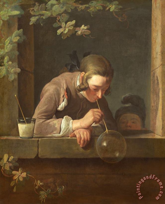 Jean-Simeon Chardin Soap Bubbles Art Painting