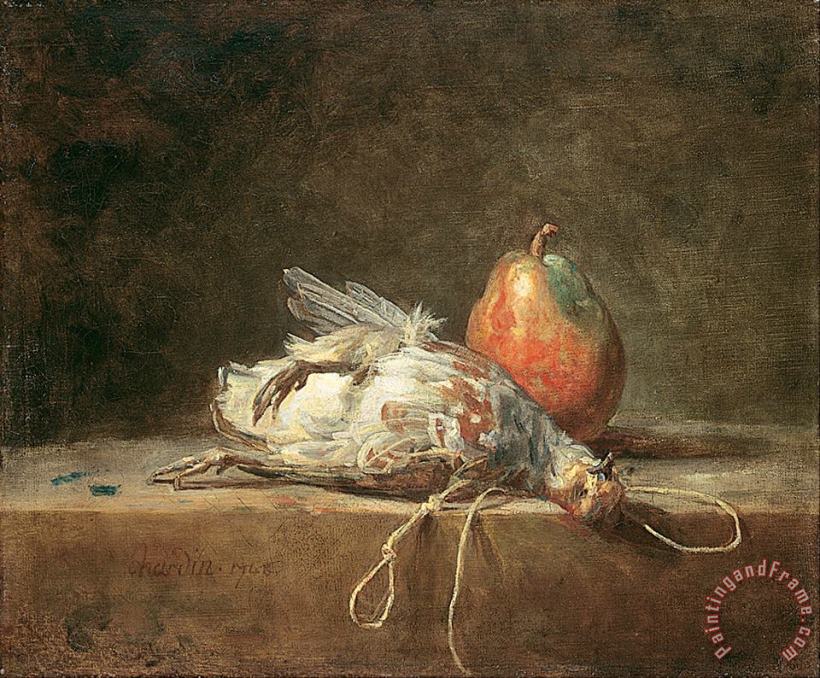 Still Life with Partridge And Pear painting - Jean-Simeon Chardin Still Life with Partridge And Pear Art Print