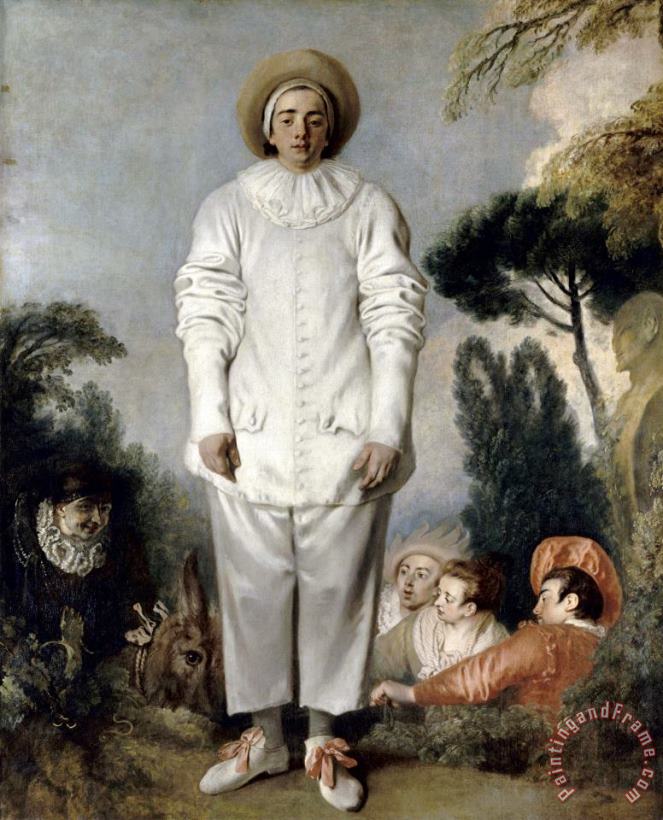 Jean Antoine Watteau Pierrot, Dit Autrefois Gilles Art Print