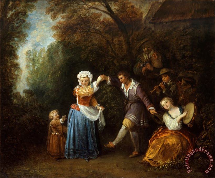 Jean Antoine Watteau The Country Dance Art Painting