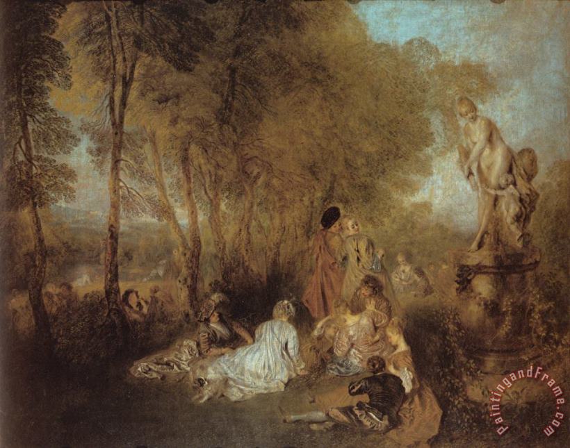 Jean Antoine Watteau The Festival of Love Art Painting