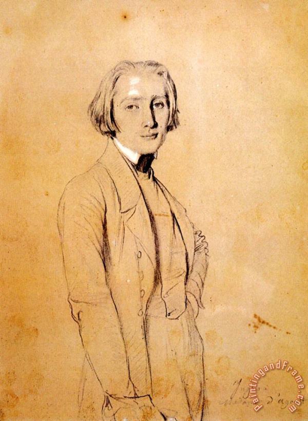 Franz Liszt painting - Jean Auguste Dominique Ingres Franz Liszt Art Print