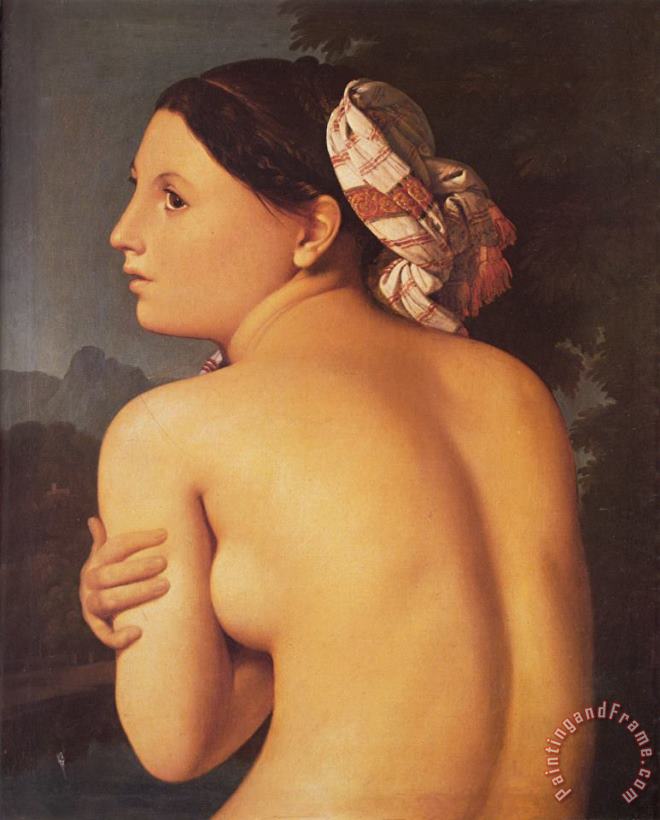 Halffigure of a Bather painting - Jean Auguste Dominique Ingres Halffigure of a Bather Art Print