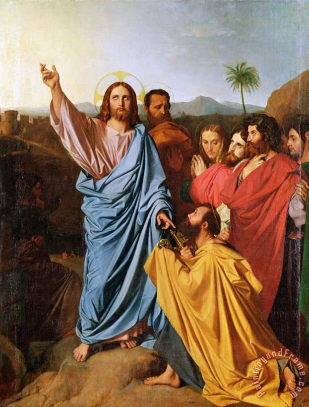 Jean Auguste Dominique Ingres Jesus Returning The Keys to St. Peter Art Painting