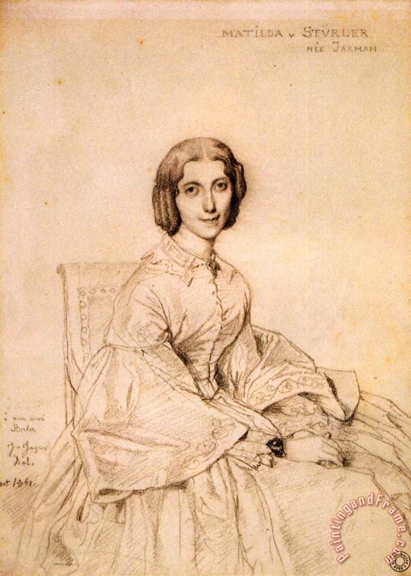 Jean Auguste Dominique Ingres Madame Franz Adolf Von Stuerler, Born Matilda Jarman Art Painting