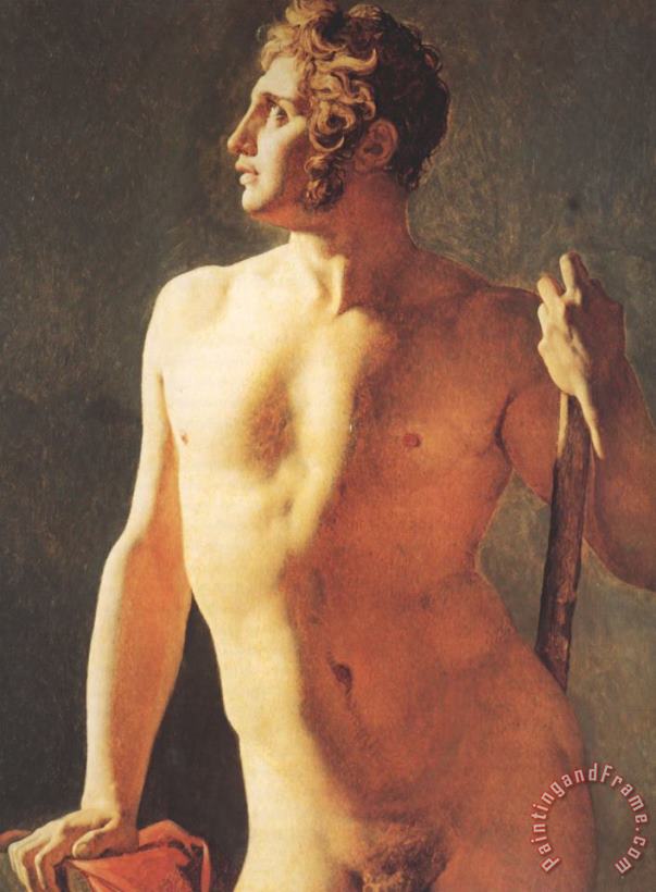Jean Auguste Dominique Ingres Male Torso Art Painting