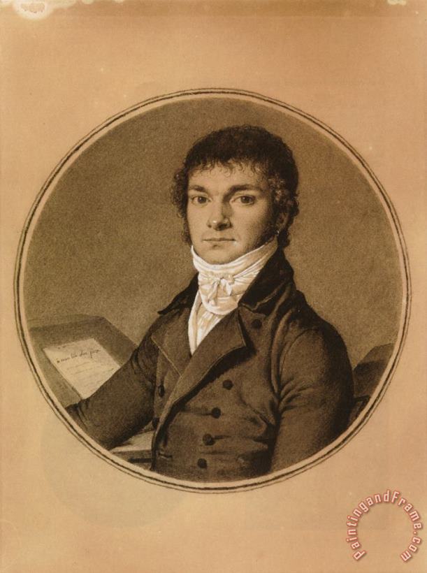 Jean Auguste Dominique Ingres Pierre Guillaume Cazeaux, Halflength, Seated at a Desk Art Painting