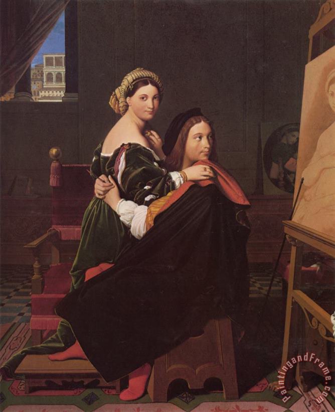 Jean Auguste Dominique Ingres Raphael And The Fornarina Art Painting