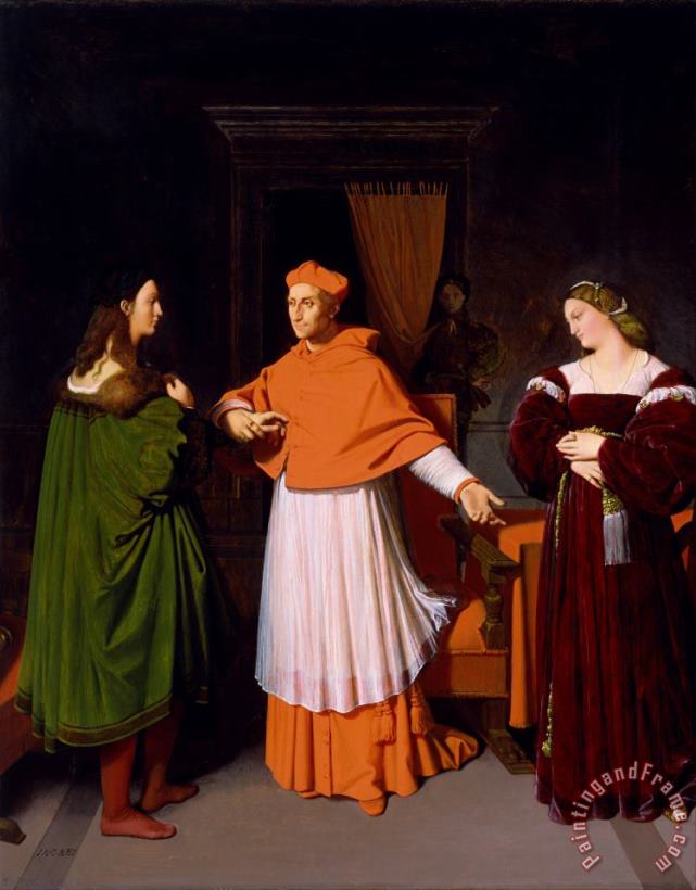 Jean Auguste Dominique Ingres The Betrothal of Raphael And The Niece of Cardinal Bibbiena Art Print