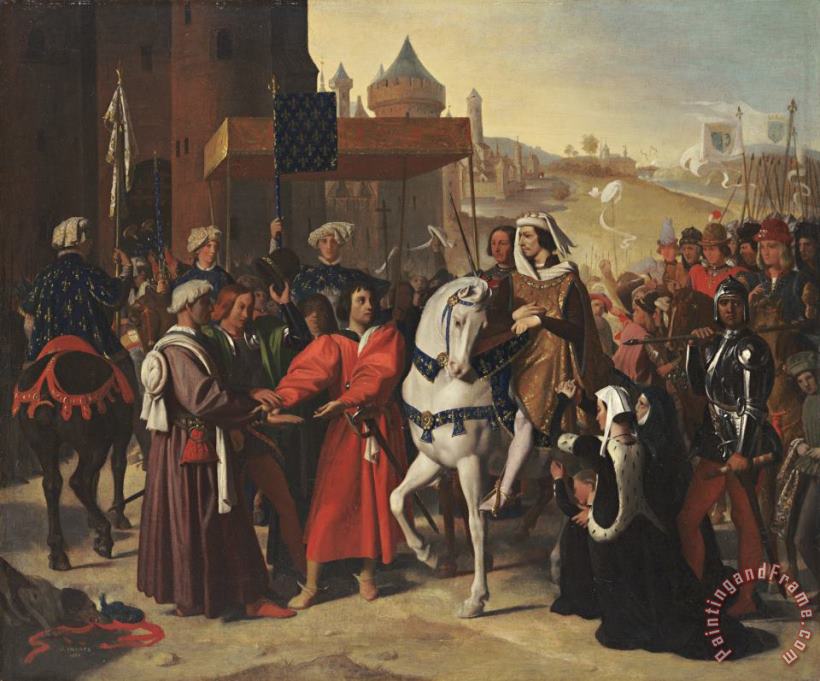 The Entry Into Paris of The Dauphin, Later Charles V painting - Jean Auguste Dominique Ingres The Entry Into Paris of The Dauphin, Later Charles V Art Print