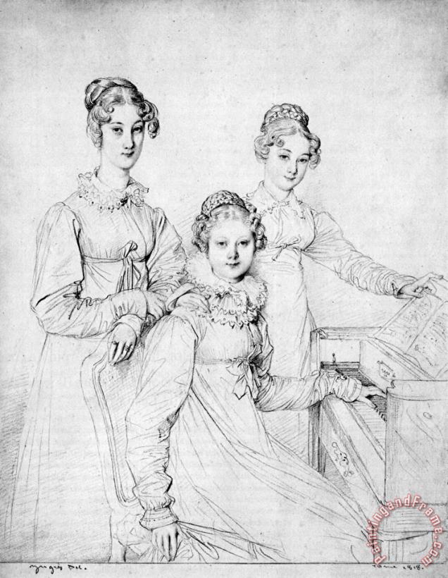 Jean Auguste Dominique Ingres The Kaunitz Sisters Art Print