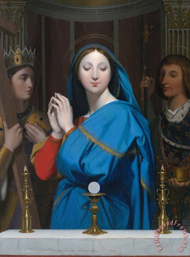 The Virgin Adoring The Host painting - Jean Auguste Dominique Ingres The Virgin Adoring The Host Art Print