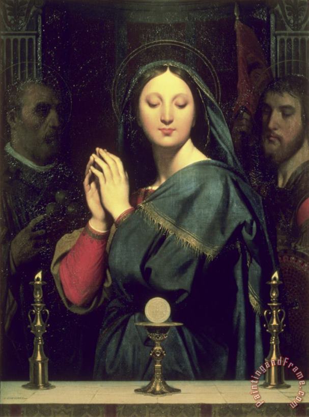 The Virgin with The Host painting - Jean Auguste Dominique Ingres The Virgin with The Host Art Print