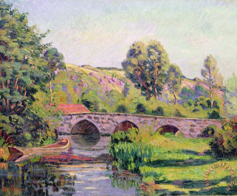 The Bridge At Boigneville painting - Jean Baptiste Armand Guillaumin The Bridge At Boigneville Art Print