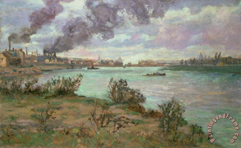The Confluence Of The Seine And The Marne At Ivry painting - Jean Baptiste Armand Guillaumin The Confluence Of The Seine And The Marne At Ivry Art Print
