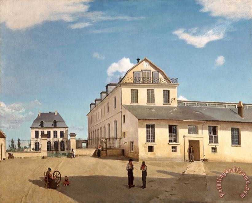 Jean Baptiste Camille Corot House And Factory of Monsieur Henry Art Print
