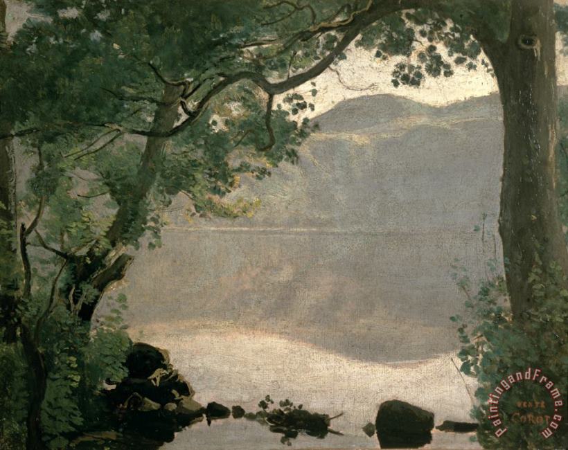 Jean Baptiste Camille Corot Lake Nemi Art Painting