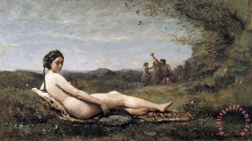 Jean Baptiste Camille Corot Repose Art Print